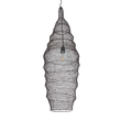 GloboStar® KENTUCKY 01908 Vintage Κρεμαστό Φωτιστικό Πλέγμα Μονόφωτο 1 x E27 IP20 Καφέ Μέταλλο - Μ30 x Π30 x Y105m