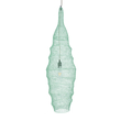 GloboStar® KENTUCKY 01909 Vintage Κρεμαστό Φωτιστικό Πλέγμα Μονόφωτο 1 x E27 IP20 Τιρκουάζ Μέταλλο - Μ30 x Π30 x Y105m