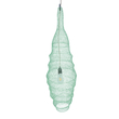 GloboStar® KENTUCKY 01909 Vintage Κρεμαστό Φωτιστικό Πλέγμα Μονόφωτο 1 x E27 IP20 Τιρκουάζ Μέταλλο - Μ30 x Π30 x Y105m