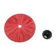 GloboStar® COLOMBO 02281 Boho Επιτοίχιο Φωτιστικό Απλίκα Μονόφωτο 1 x E27 IP20 Κόκκινη Ράφια - Μ40 x Π40 x Υ9cm