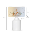 GloboStar® GIRAFFE 204-0026 Παιδικό Eπιτραπέζιο Φωτιστικό Φιγούρα Μονόφωτο 1 x E27 IP20 Λευκό Ύφασμα - Μ24 x Π24 x Υ32cm