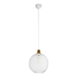 GloboStar® WIRE 203-0005 Μοντέρνο Κρεμαστό Φωτιστικό Πλέγμα Μονόφωτο 1 x E27 IP20 Λευκό Μέταλλο - Μ25 x Π25 x Υ30cm