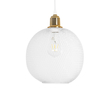GloboStar® WIRE 203-0005 Μοντέρνο Κρεμαστό Φωτιστικό Πλέγμα Μονόφωτο 1 x E27 IP20 Λευκό Μέταλλο - Μ25 x Π25 x Υ30cm