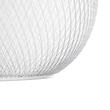 GloboStar® WIRE 203-0005 Μοντέρνο Κρεμαστό Φωτιστικό Πλέγμα Μονόφωτο 1 x E27 IP20 Λευκό Μέταλλο - Μ25 x Π25 x Υ30cm
