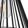 GloboStar® ARCWIRE 203-0015 Μοντέρνο Κρεμαστό Φωτιστικό Πλέγμα Μονόφωτο 1 x E27 IP20 Μαύρο Μέταλλο - Μ25 x Π25 x Υ30cm