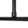 GloboStar® LATTICE 203-0017 Μοντέρνο Κρεμαστό Φωτιστικό Ράγα Πολύφωτο 6 x E27 IP20 Μαύρο & Μπρούτζινο Μέταλλο με Mελί Γυαλί - Μ120 x Π32 x Υ32cm