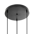 GloboStar® YASAM 203-0022 Vintage Κρεμαστό Φωτιστικό Πλέγμα Τρίφωτο 3 x E27 IP20 Μαύρο Ρατάν - Μ42 x Π42 x Υ54cm