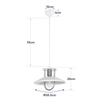 GloboStar® BILLA 203-0041 Vintage Κρεμαστό Φωτιστικό Καμπάνα Μονόφωτο 1 x E27 IP20 Λευκό & Χρυσό Μέταλλο - M30.5 x Π30.5 x Υ20cm