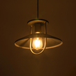 GloboStar® BILLA 203-0042 Vintage Κρεμαστό Φωτιστικό Καμπάνα Μονόφωτο 1 x E27 IP20 Μαύρο & Χρυσό Μέταλλο - M30.5 x Π30.5 x Υ20cm