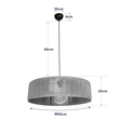 GloboStar® KYCLOS 203-0044 Boho Κρεμαστό Φωτιστικό Καπέλο Μονόφωτο 1 x E27 IP20 Μπέζ Rattan - M55 x Π55 x Υ20cm