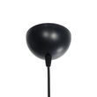 GloboStar® KYCLOS 203-0046 Boho Κρεμαστό Φωτιστικό Καπέλο Μονόφωτο 1 x E27 IP20 Μαύρο Rattan - M55 x Π55 x Υ20cm