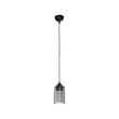 GloboStar® TORUS 203-0063 Μοντέρνο Κρεμαστό Φωτιστικό Καμπάνα Μονόφωτο 1 x E27 IP20 Μαύρο Πλαστικό - Μ10.5 x Π10.5 x Υ18.5cm