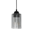 GloboStar® TORUS 203-0063 Μοντέρνο Κρεμαστό Φωτιστικό Καμπάνα Μονόφωτο 1 x E27 IP20 Μαύρο Πλαστικό - Μ10.5 x Π10.5 x Υ18.5cm