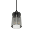 GloboStar® TORUS 203-0063 Μοντέρνο Κρεμαστό Φωτιστικό Καμπάνα Μονόφωτο 1 x E27 IP20 Μαύρο Πλαστικό - Μ10.5 x Π10.5 x Υ18.5cm
