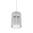 GloboStar® TORUS 203-0064 Μοντέρνο Κρεμαστό Φωτιστικό Καμπάνα Μονόφωτο 1 x E27 IP20 Λευκό Πλαστικό - Μ10.5 x Π10.5 x Υ18.5cm