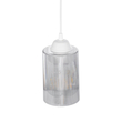 GloboStar® TORUS 203-0064 Μοντέρνο Κρεμαστό Φωτιστικό Καμπάνα Μονόφωτο 1 x E27 IP20 Λευκό Πλαστικό - Μ10.5 x Π10.5 x Υ18.5cm