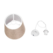 GloboStar® CONEY 203-0073 Μοντέρνο Κρεμαστό Φωτιστικό Καπέλο Μονόφωτο 1 x E27 IP20 Καφέ Ύφασμα - Μ26 x Π26 x Υ25cm