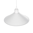 GloboStar® FERRO 203-0085 Μοντέρνο Κρεμαστό Φωτιστικό Καμπάνα Μονόφωτο 1 x E27 IP20 Λευκό Πλαστικό - Μ30 x Π30 x Υ15cm