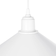 GloboStar® FERRO 203-0085 Μοντέρνο Κρεμαστό Φωτιστικό Καμπάνα Μονόφωτο 1 x E27 IP20 Λευκό Πλαστικό - Μ30 x Π30 x Υ15cm