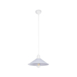 GloboStar® FERRO 203-0087 Μοντέρνο Κρεμαστό Φωτιστικό Καμπάνα Μονόφωτο 1 x E27 IP20 Λευκό Πλαστικό - Μ30 x Π30 x Υ15cm