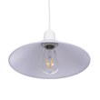 GloboStar® FERRO 203-0087 Μοντέρνο Κρεμαστό Φωτιστικό Καμπάνα Μονόφωτο 1 x E27 IP20 Λευκό Πλαστικό - Μ30 x Π30 x Υ15cm