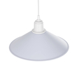 GloboStar® FERRO 203-0087 Μοντέρνο Κρεμαστό Φωτιστικό Καμπάνα Μονόφωτο 1 x E27 IP20 Λευκό Πλαστικό - Μ30 x Π30 x Υ15cm