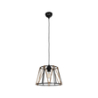 GloboStar® JUTE 203-0090 Μοντέρνο Κρεμαστό Φωτιστικό Σχοινί Μονόφωτο 1 x E27 IP20 Μαύρο Πλαστικό με Μπεζ Σχοινί - Μ30 x Π30 x Υ23cm