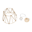 GloboStar® JUTE 203-0092 Μοντέρνο Κρεμαστό Φωτιστικό Σχοινί Μονόφωτο 1 x E27 IP20 Μπεζ Πλαστικό με Μπεζ Σχοινί - Μ30 x Π30 x Υ23cm