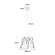 GloboStar® JUTE 203-0092 Μοντέρνο Κρεμαστό Φωτιστικό Σχοινί Μονόφωτο 1 x E27 IP20 Μπεζ Πλαστικό με Μπεζ Σχοινί - Μ30 x Π30 x Υ23cm