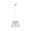 GloboStar® JUTE 203-0092 Μοντέρνο Κρεμαστό Φωτιστικό Σχοινί Μονόφωτο 1 x E27 IP20 Μπεζ Πλαστικό με Μπεζ Σχοινί - Μ30 x Π30 x Υ23cm