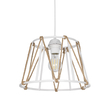 GloboStar® JUTE 203-0091 Μοντέρνο Κρεμαστό Φωτιστικό Σχοινί Μονόφωτο 1 x E27 IP20 Λευκό Πλαστικό με Μπεζ Σχοινί - Μ30 x Π30 x Υ23cm