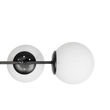 GloboStar® GLOBUS 203-0104 Μοντέρνο Φωτιστικό Οροφής Ράγα Πολύφωτο 4 x E27 IP20 Μαύρο Μέταλλο με Λευκό Γυαλί - Μ70 x Π34 x Υ15cm