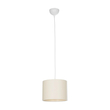GloboStar® BLAZE 203-0106 Μοντέρνο Κρεμαστό Φωτιστικό Καπέλο Μονόφωτο 1 x E27 IP20 Μπεζ Ύφασμα - Μ22 x Π22 x Υ20cm