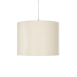 GloboStar® BLAZE 203-0106 Μοντέρνο Κρεμαστό Φωτιστικό Καπέλο Μονόφωτο 1 x E27 IP20 Μπεζ Ύφασμα - Μ22 x Π22 x Υ20cm