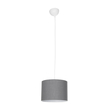 GloboStar® BLAZE 203-0108 Μοντέρνο Κρεμαστό Φωτιστικό Καπέλο Μονόφωτο 1 x E27 IP20 Γκρι Ύφασμα - Μ22 x Π22 x Υ20cm