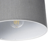 GloboStar® BLAZE 203-0108 Μοντέρνο Κρεμαστό Φωτιστικό Καπέλο Μονόφωτο 1 x E27 IP20 Γκρι Ύφασμα - Μ22 x Π22 x Υ20cm