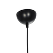 GloboStar® SONIA 203-0118 Μοντέρνο Κρεμαστό Φωτιστικό Καπέλο Μονόφωτο 1 x E27 IP20 Μαύρο & Λευκό Ύφασμα με Ασημί Λεπτομέρεια - Μ30 x Π30 x Υ90 cm