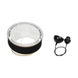GloboStar® SONIA 203-0120 Μοντέρνο Κρεμαστό Φωτιστικό Καπέλο Μονόφωτο 1 x E27 IP20 Μαύρο & ΑσπροΎφασμα - Μ30 x Π30 x Υ90 cm