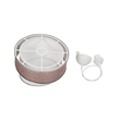 GloboStar® SONIA 203-0122 Μοντέρνο Κρεμαστό Φωτιστικό Καπέλο Μονόφωτο 1 x E27 IP20 Ροζ & Λευκό Ύφασμα με Ασημί Λεπτομέρεια - Μ30 x Π30 x Υ90 cm