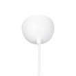 GloboStar® LEVEL 203-0172 Μοντέρνο Κρεμαστό Φωτιστικό Καπέλο Μονόφωτο 1 x E27 IP20 Σκούρο Καφέ & Λευκό Ύφασμα - Μ38 x Π38 x Υ95cm