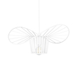 GloboStar® LUMINOVA 61463 Μοντέρνο Κρεμαστό Φωτιστικό Πλέγμα Μονόφωτο 1 x E27 IP20 Λευκό Σχοινί με Λευκό Σύρμα - Μ42 x Π42 x Υ20.5cm