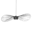 GloboStar® LUMINOVA 61468 Μοντέρνο Κρεμαστό Φωτιστικό Πλέγμα Μονόφωτο 1 x E27 IP20 Μαύρο Σχοινί με Μαύρο Σύρμα - Μ140 x Π140 x Υ34cm