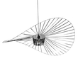 GloboStar® LUMINOVA 61468 Μοντέρνο Κρεμαστό Φωτιστικό Πλέγμα Μονόφωτο 1 x E27 IP20 Μαύρο Σχοινί με Μαύρο Σύρμα - Μ140 x Π140 x Υ34cm