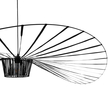 GloboStar® LUMINOVA 61468 Μοντέρνο Κρεμαστό Φωτιστικό Πλέγμα Μονόφωτο 1 x E27 IP20 Μαύρο Σχοινί με Μαύρο Σύρμα - Μ140 x Π140 x Υ34cm