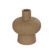 GloboStar® Artificial Garden CORNEOL 21262 Διακοσμητικό Κεραμικό Βάζo Καφέ Π17 x Μ17 x Υ20cm