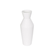 GloboStar® Artificial Garden MALVINA 21285 Διακοσμητικό Κεραμικό Βάζo Λευκό Π10 x Μ10 x Υ24cm