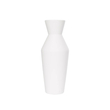 GloboStar® Artificial Garden MALVINA 21285 Διακοσμητικό Κεραμικό Βάζo Λευκό Π10 x Μ10 x Υ24cm