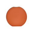 GloboStar® Artificial Garden CINNAMON 21291 Διακοσμητικό Κεραμικό Βάζo Πορτοκαλί Π15 x Μ15 x Υ14cm