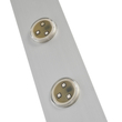 GloboStar® 90829 Μεταλλικο Καλυμμα 1 Μέτρου 15 Τεμαχίων για Ψηφιακή Αλυσίδα Γιρλάντα 20 Σποτ LED με Κωδικό 90140 Ασημί Μ100 x Π4.7 x Υ1cm