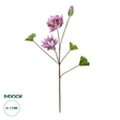 GloboStar® Artificial Garden PINK LOTUS BRANCH 21335 Τεχνητό Διακοσμητικό Ροζ Κλαδί Λωτός Y120cm